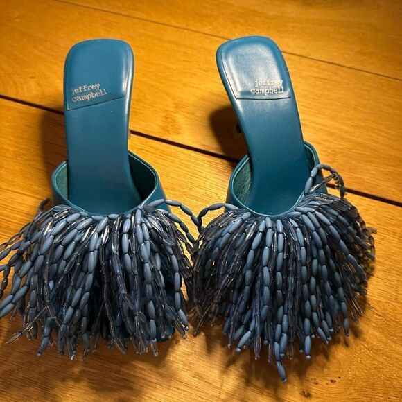 Jeffrey Campbell Shoes - Jeffrey Campbell Mr. Big Pom sandal heels 6.5